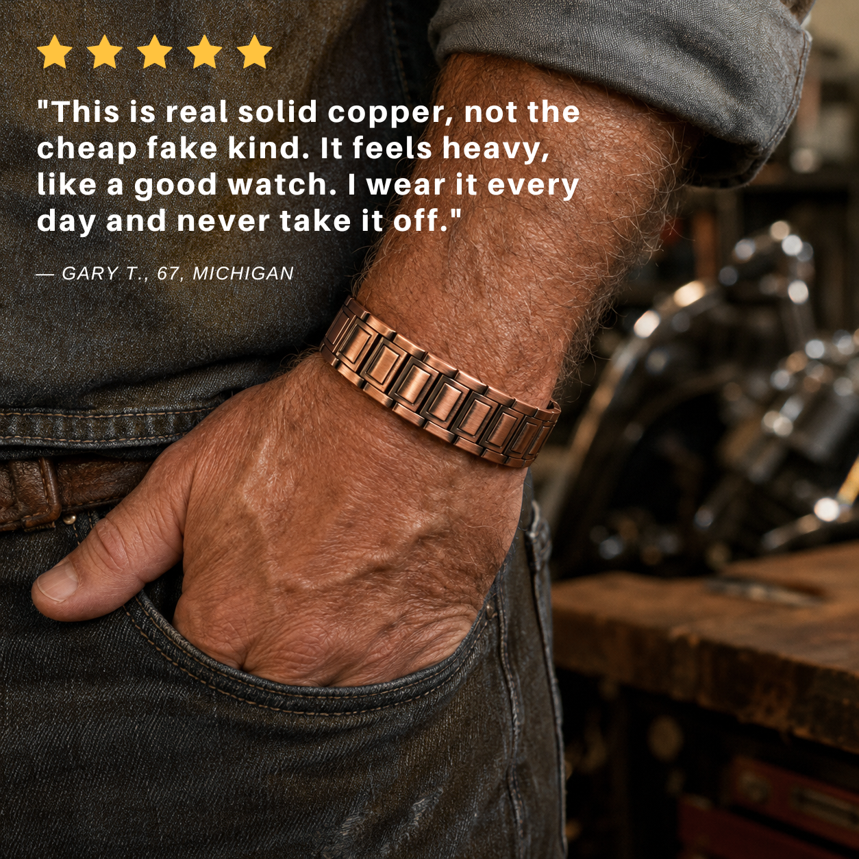 Solid Copper Magnetic Bracelet